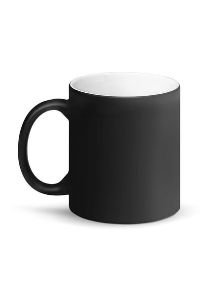 Tasse glänzend, schwarz mit Zaubereffekt