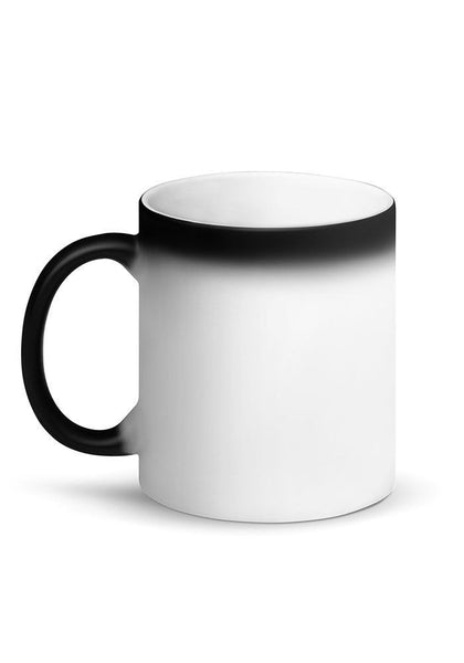 Tasse matt, schwarz mit Zaubereffekt